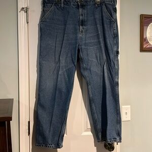 Men’s RK brand carpenter jeans. Size 42x29. Dark blue color.